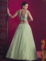 Pista Green Premium Net Lehenga Choli